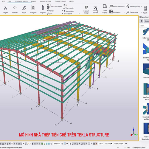 Khóa học Tekla Nhà thép tiền chế Online